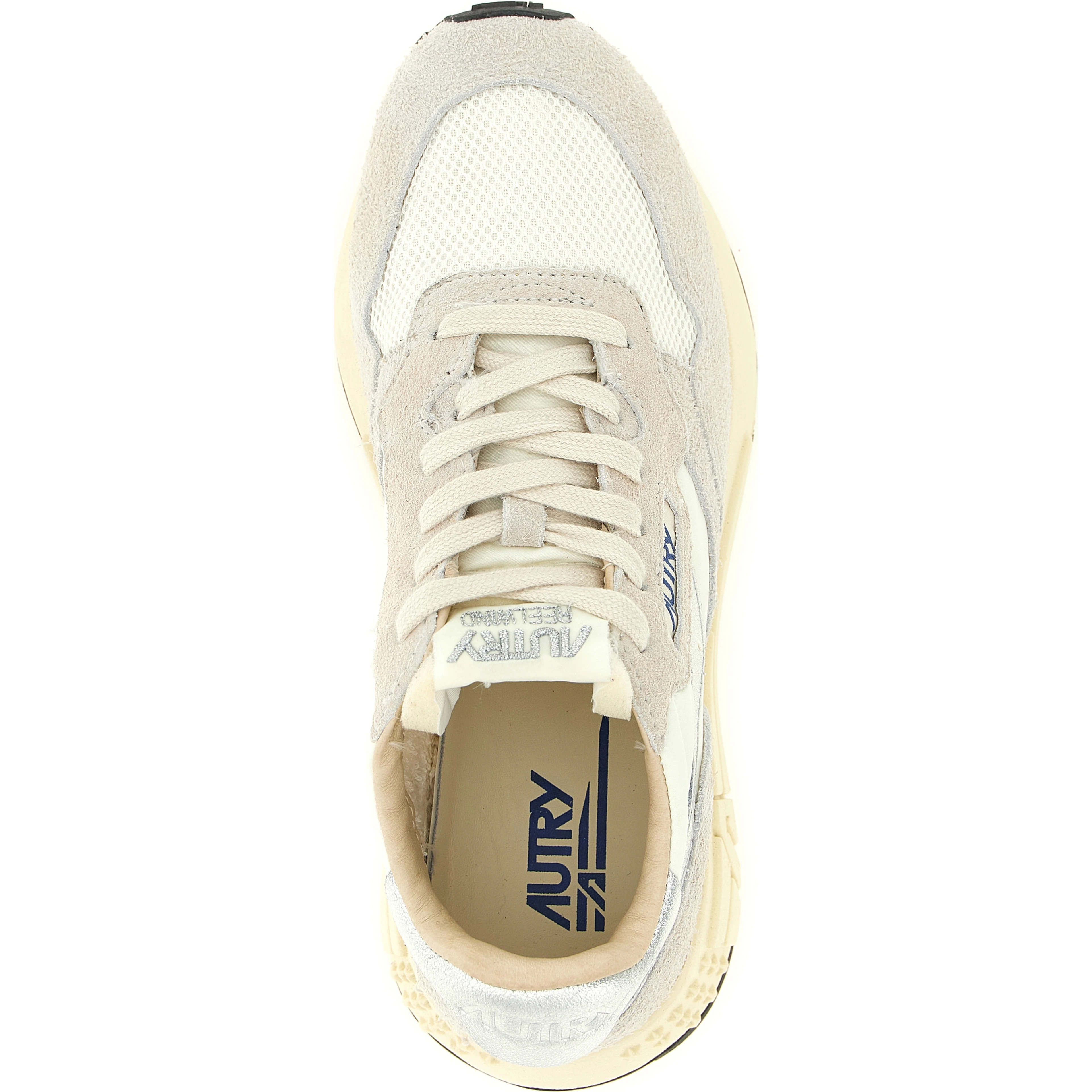 White Cowhide Athletic Sneakers