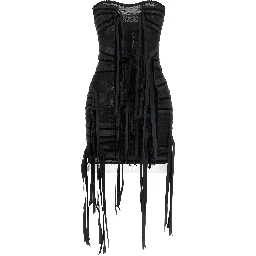 Black Polyamide Short Dress