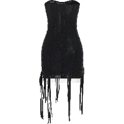 Black Polyamide Short Dress