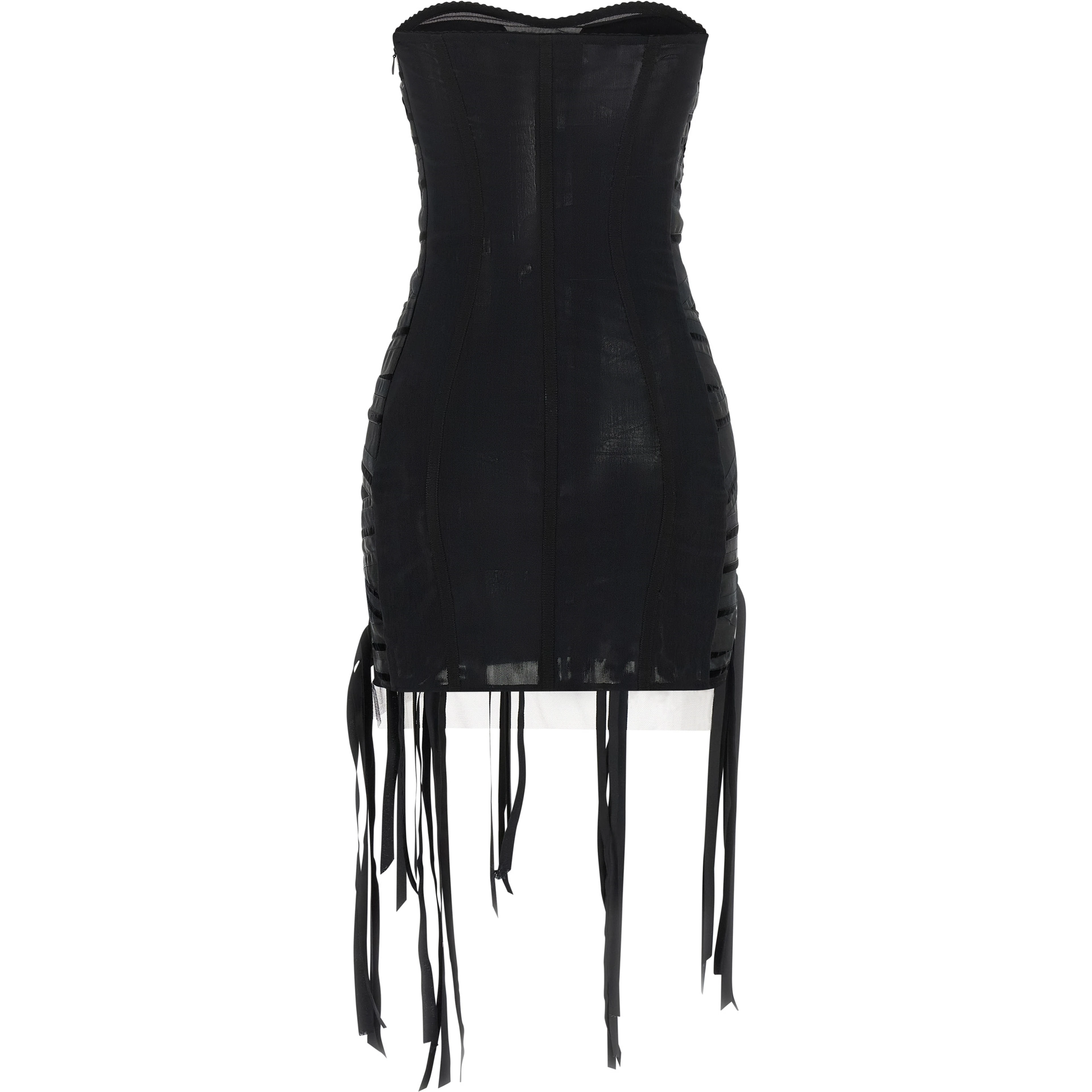 Black Polyamide Short Dress