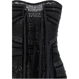 Black Polyamide Short Dress