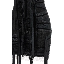 Black Polyamide Short Dress