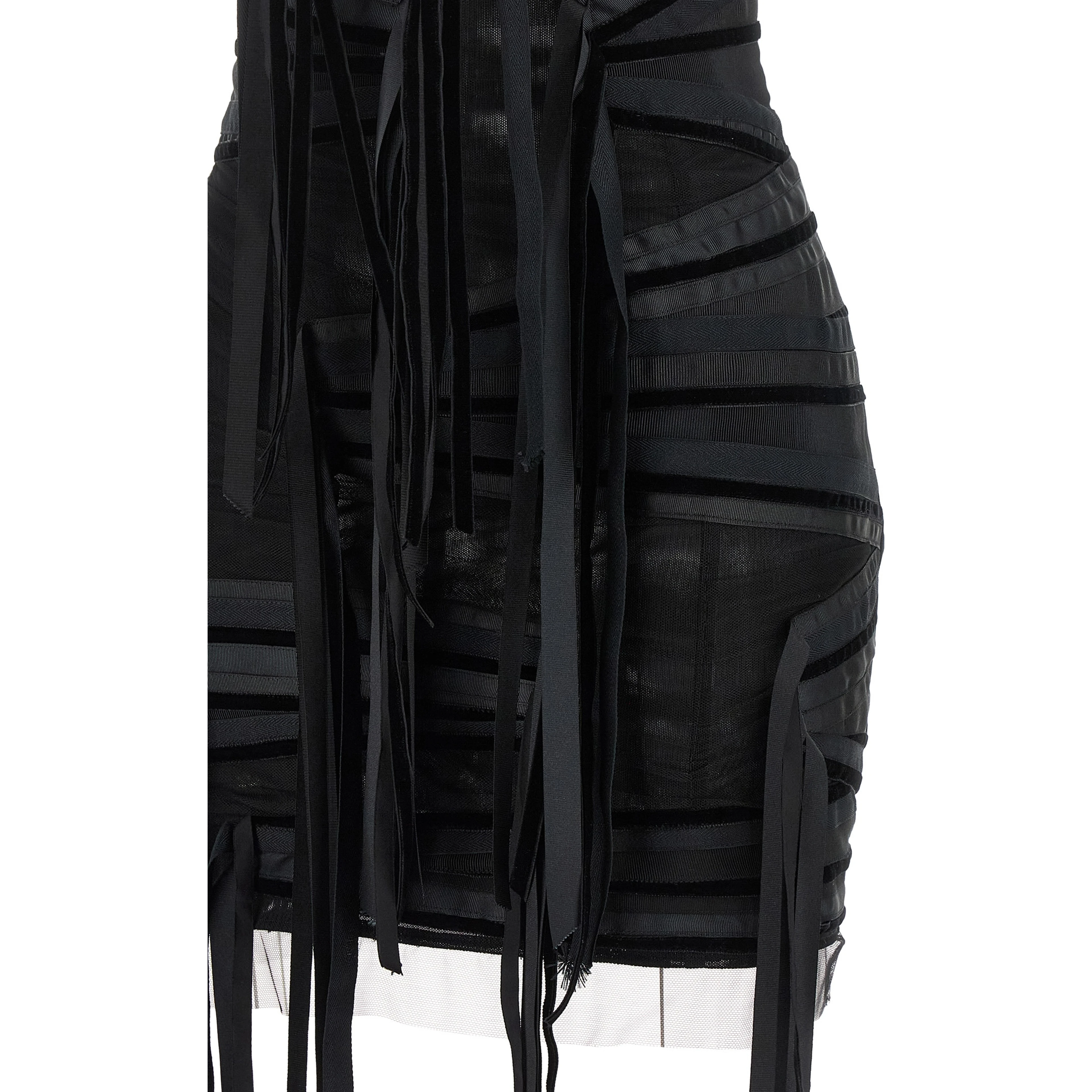 Black Polyamide Short Dress