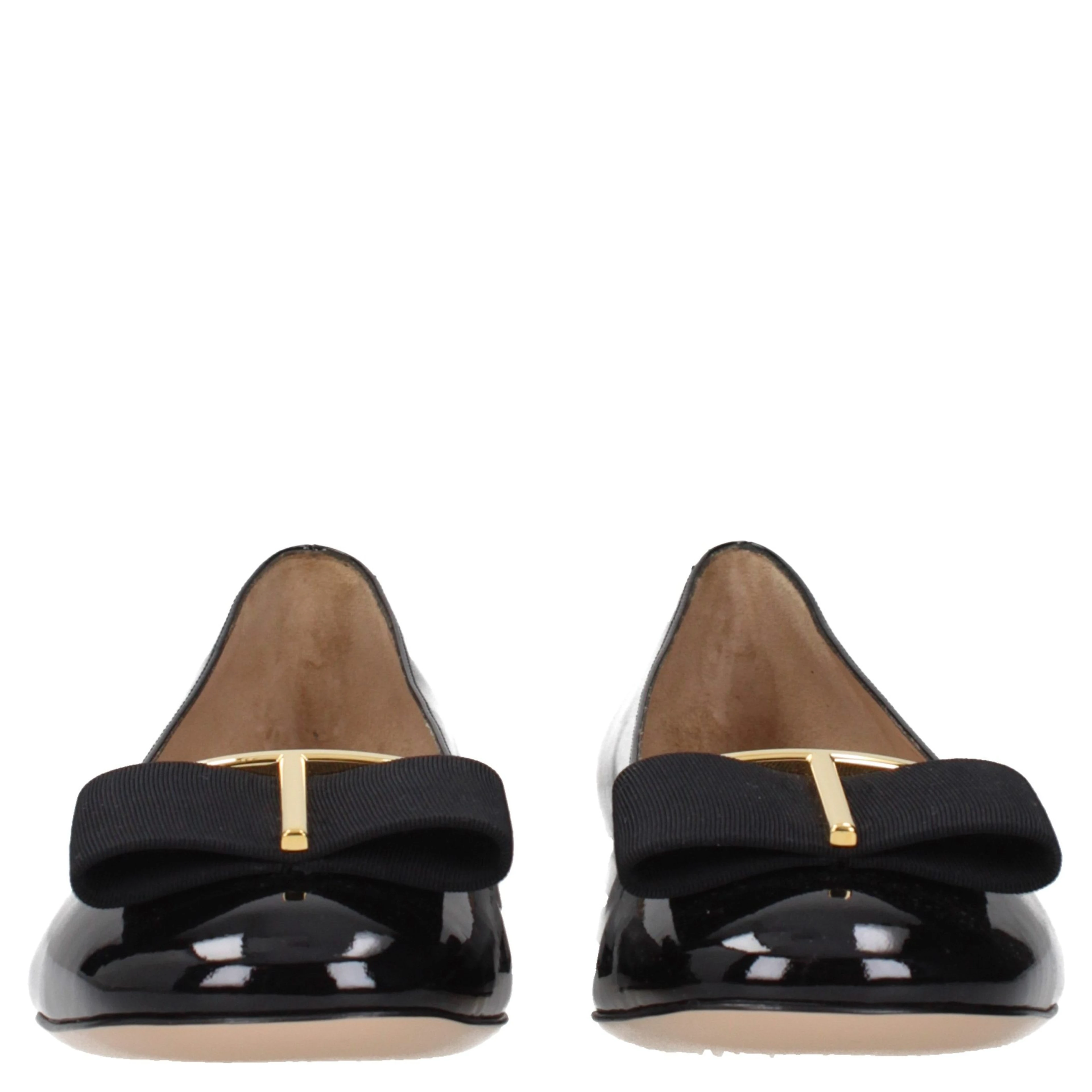 Black Leather Ballet Flats