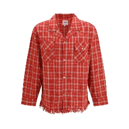 Red Cotton Pattern Shirt