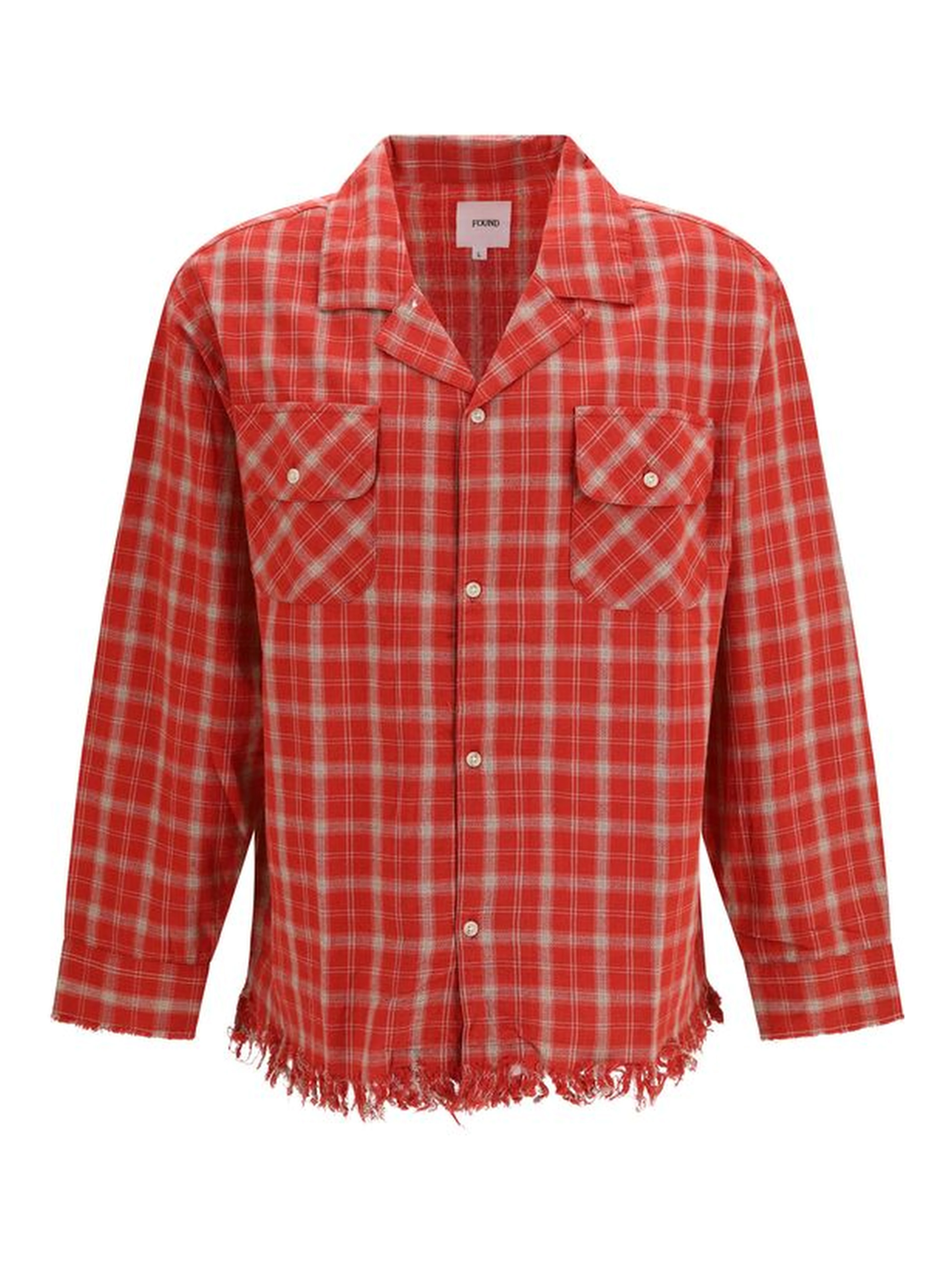 Red Cotton Pattern Shirt