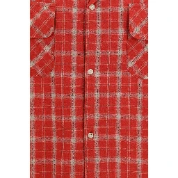 Red Cotton Pattern Shirt