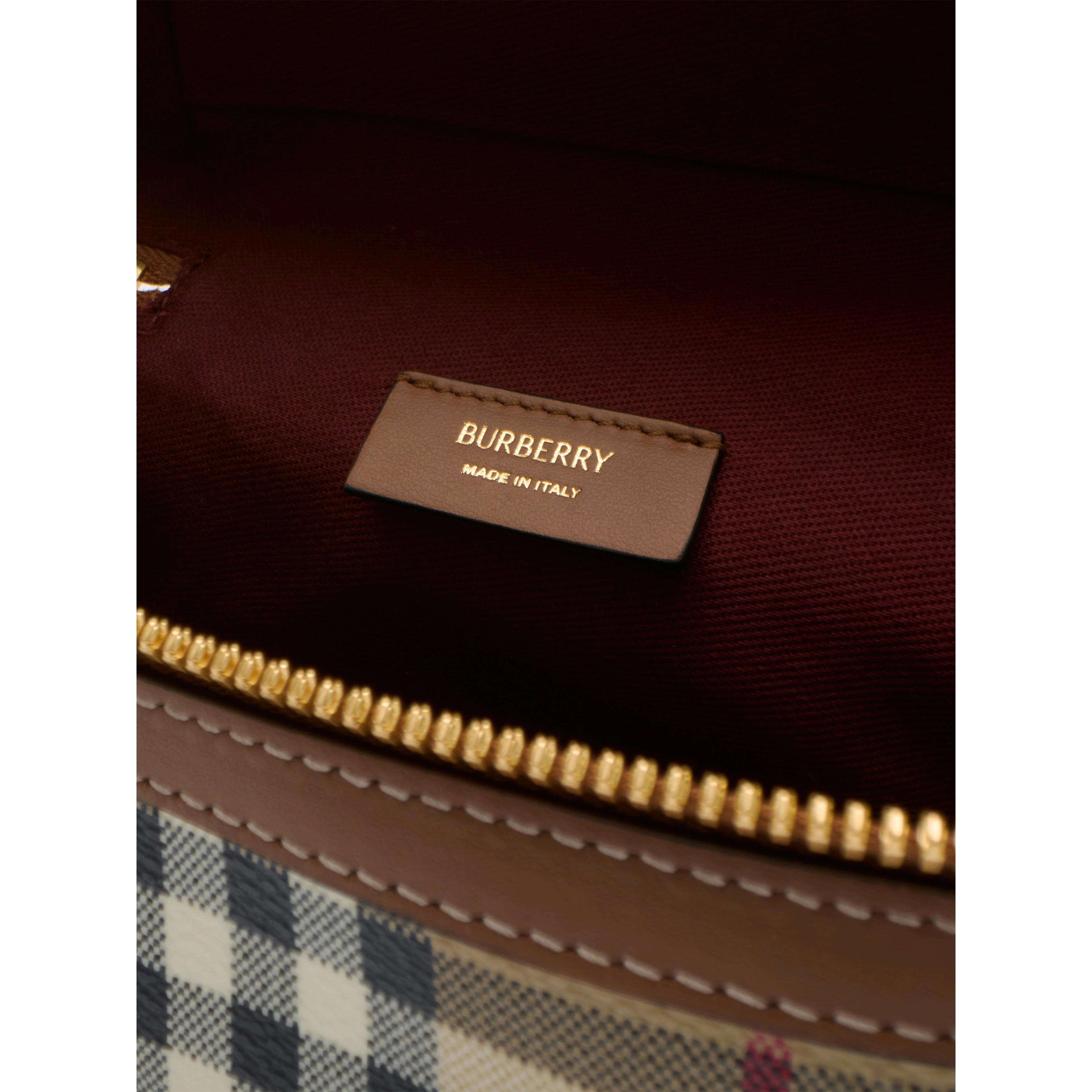 Mini Check Vanity Bag.