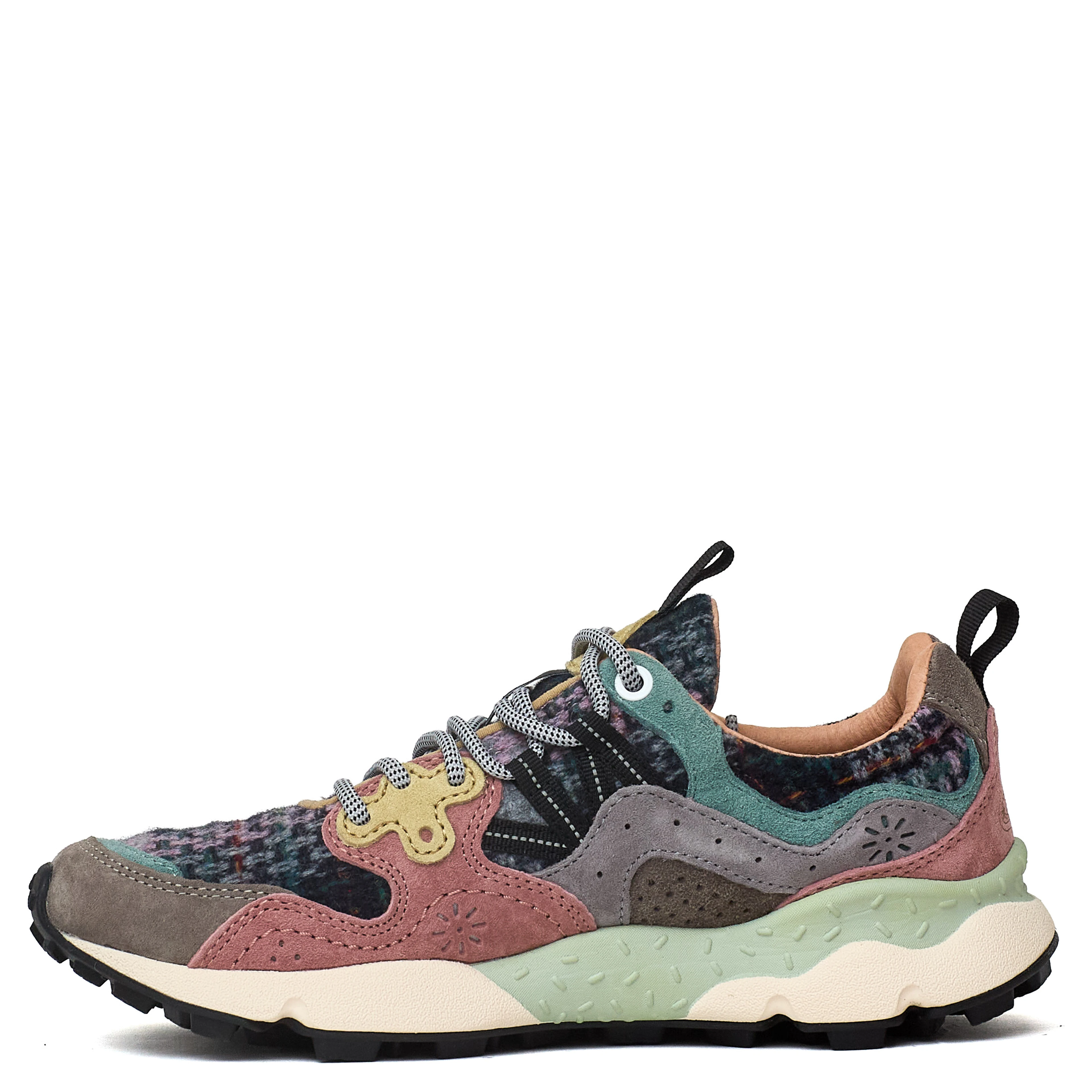 Sneakers Yamano 3 Woman Suede, Fabric Checked