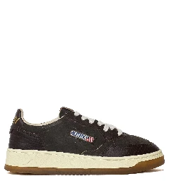 Sneakers Medalist Low In Suede, Stampa Cocco Mustang, Marrone