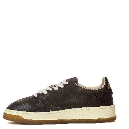 Sneakers Medalist Low In Suede, Stampa Cocco Mustang, Marrone