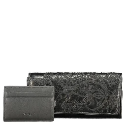 Black Polyurethane Women's Wallet