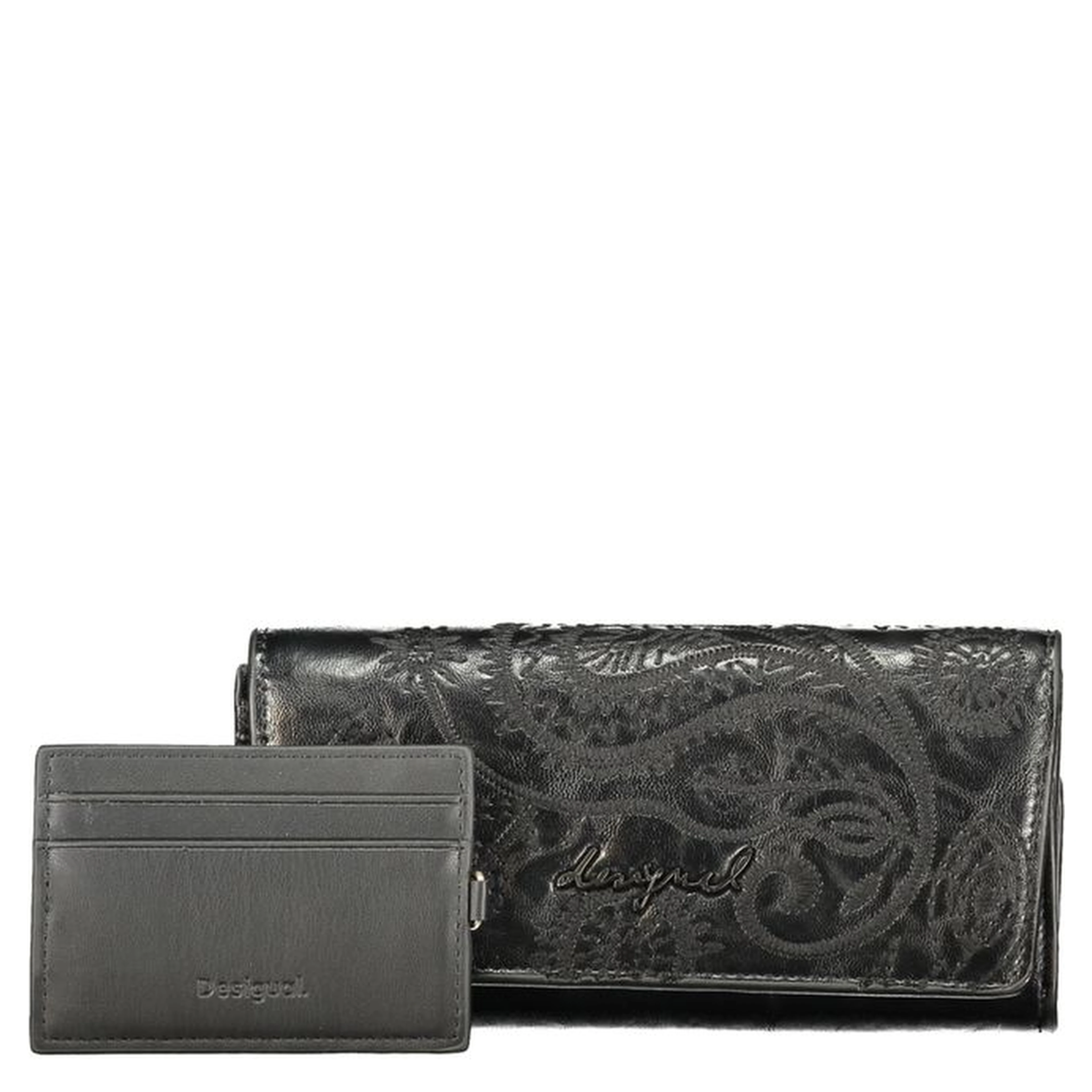 Black Polyurethane Women's Wallet
