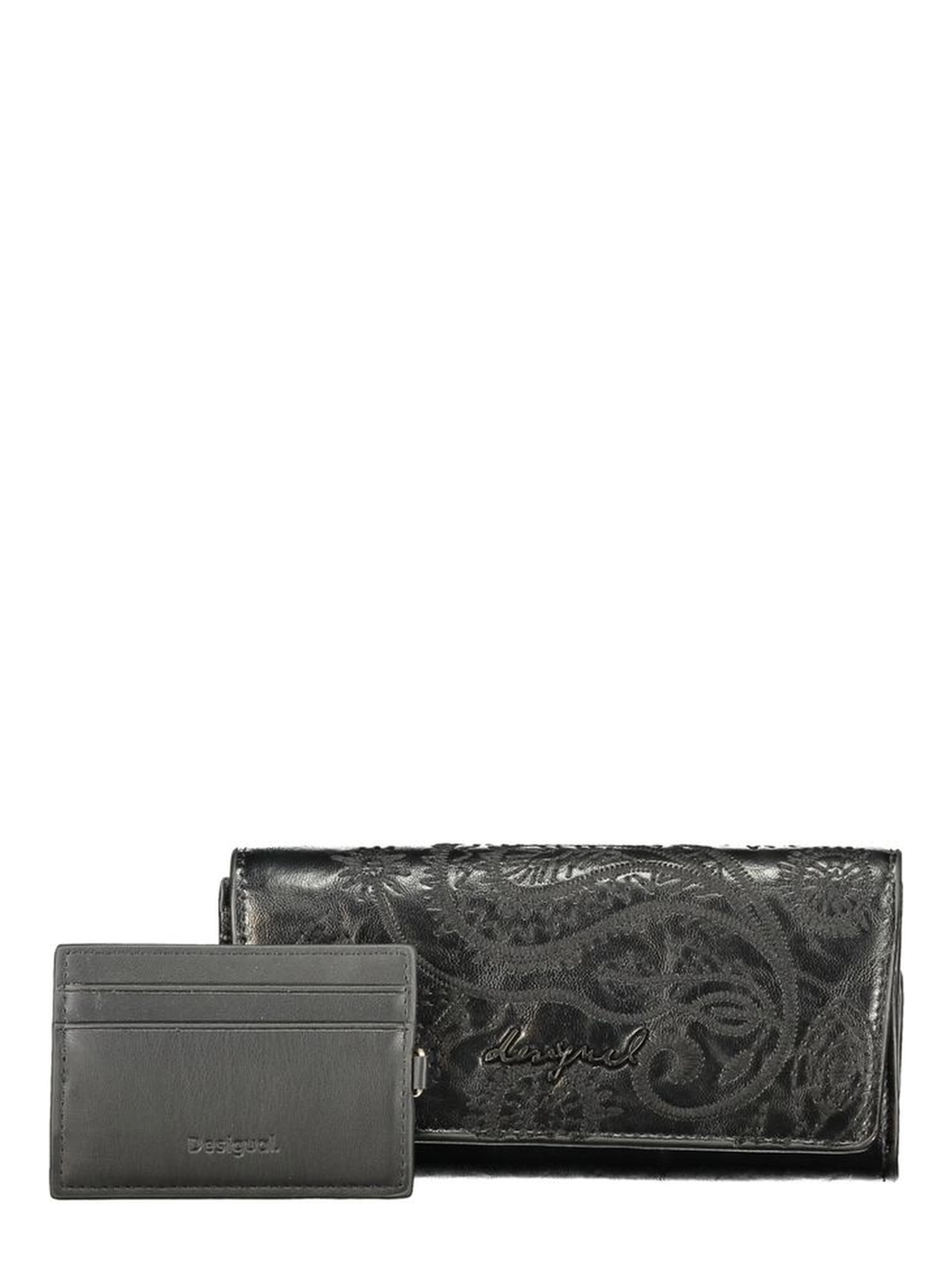 Black Polyurethane Women's Wallet