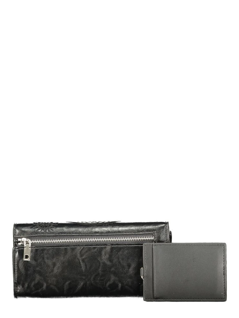 Black Polyurethane Women's Wallet