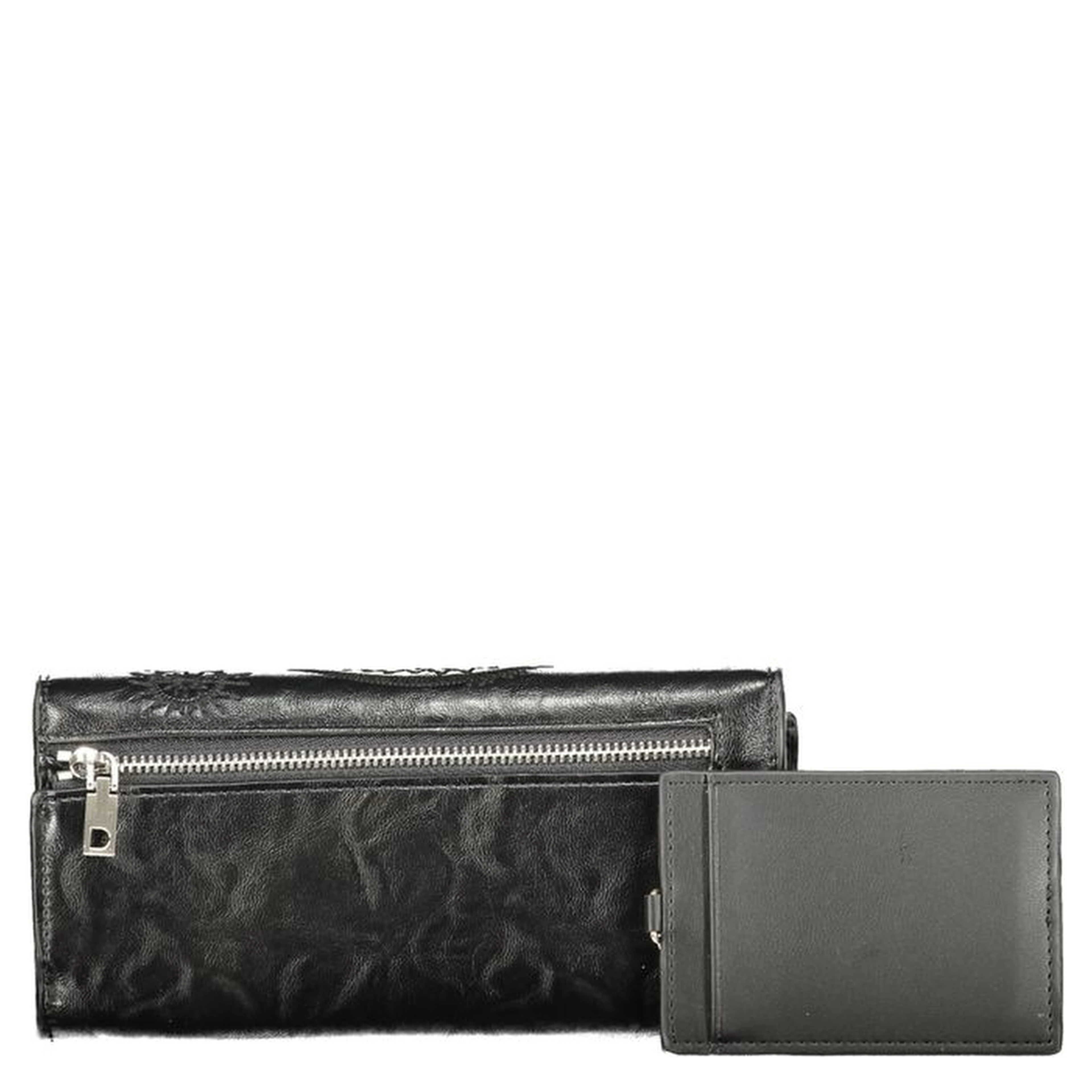 Black Polyurethane Women's Wallet