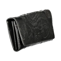 Black Polyurethane Women's Wallet