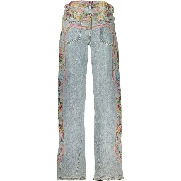 Blue Cotton Womens Jean