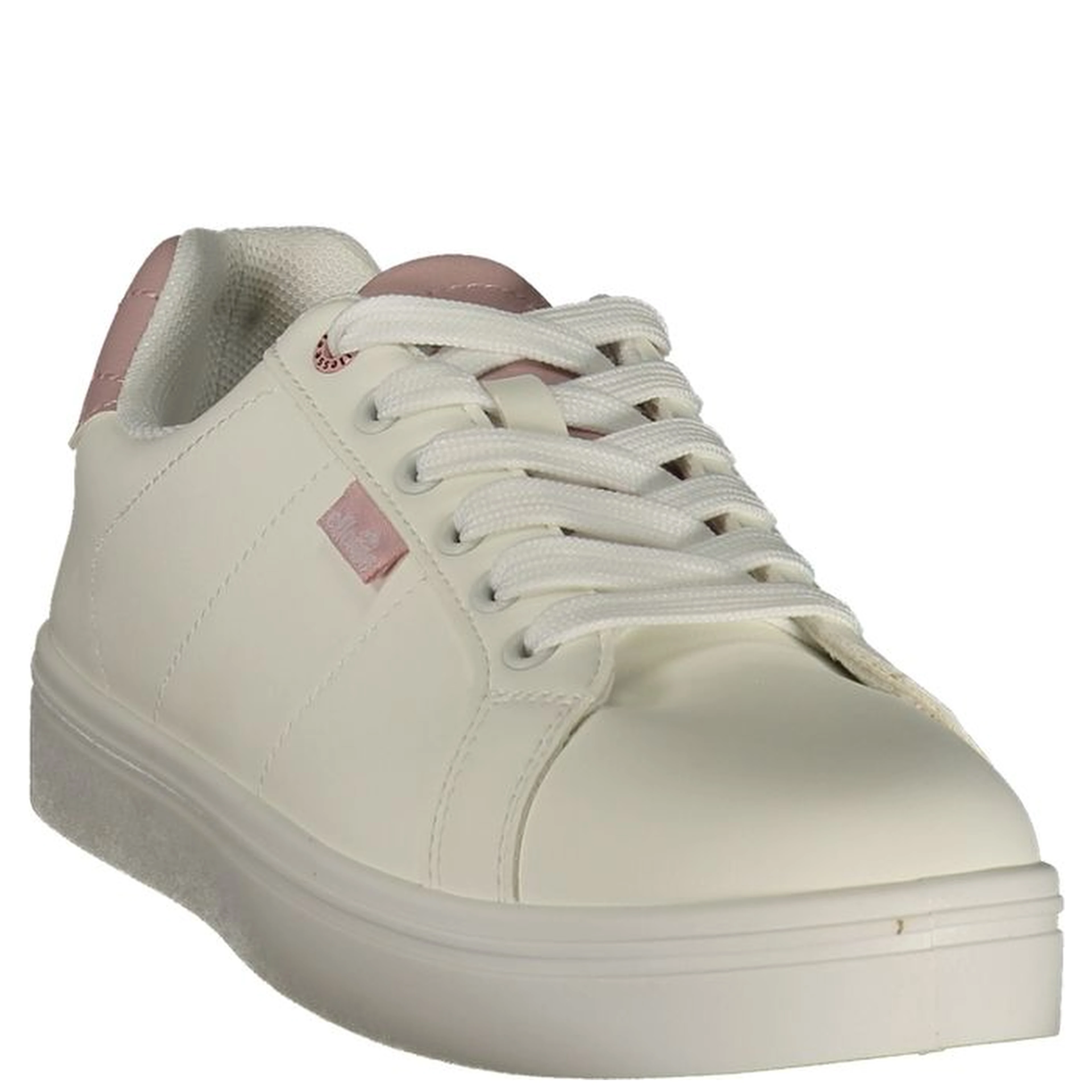White Polyurethane Women's Sneaker