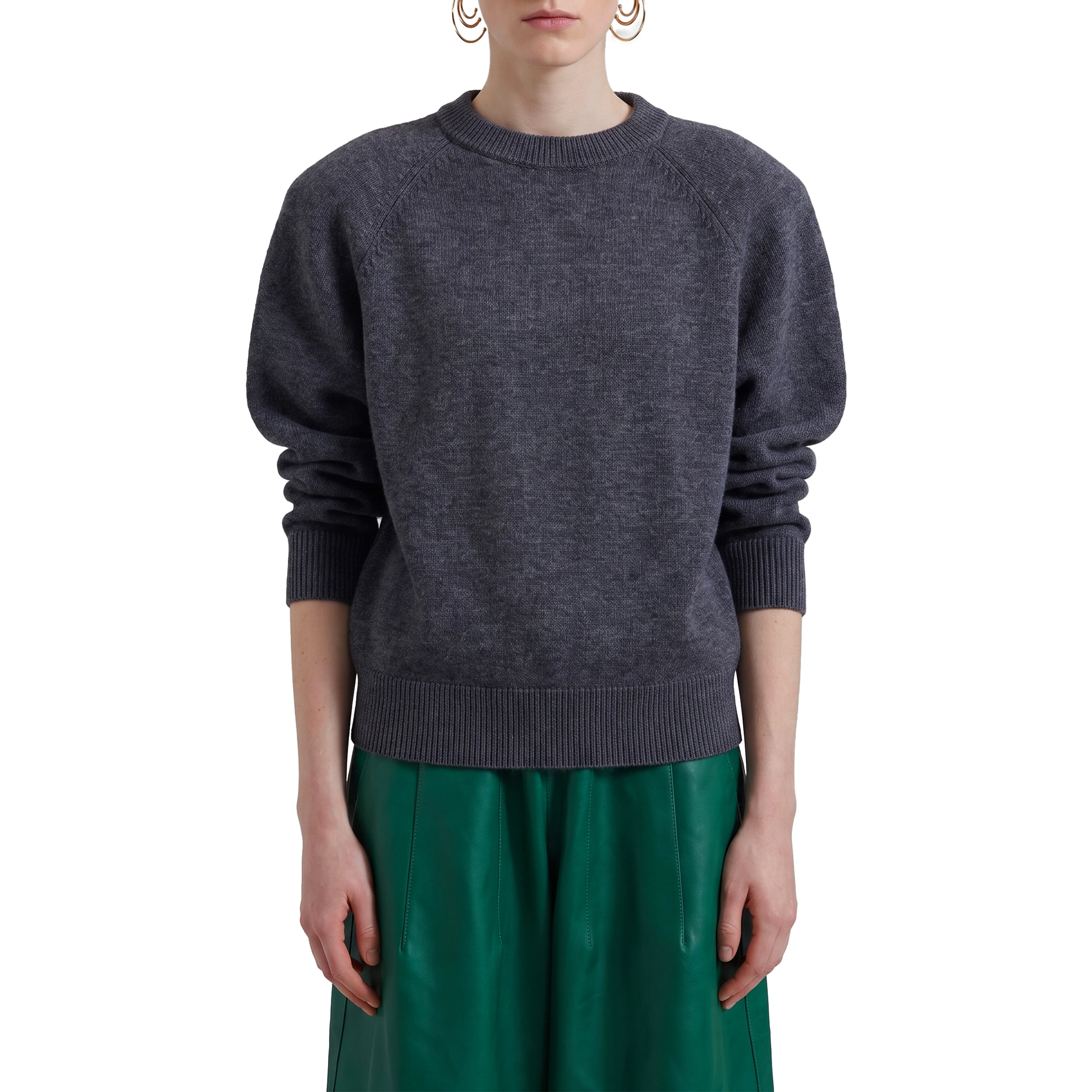 Dark grey Lina padded sweater