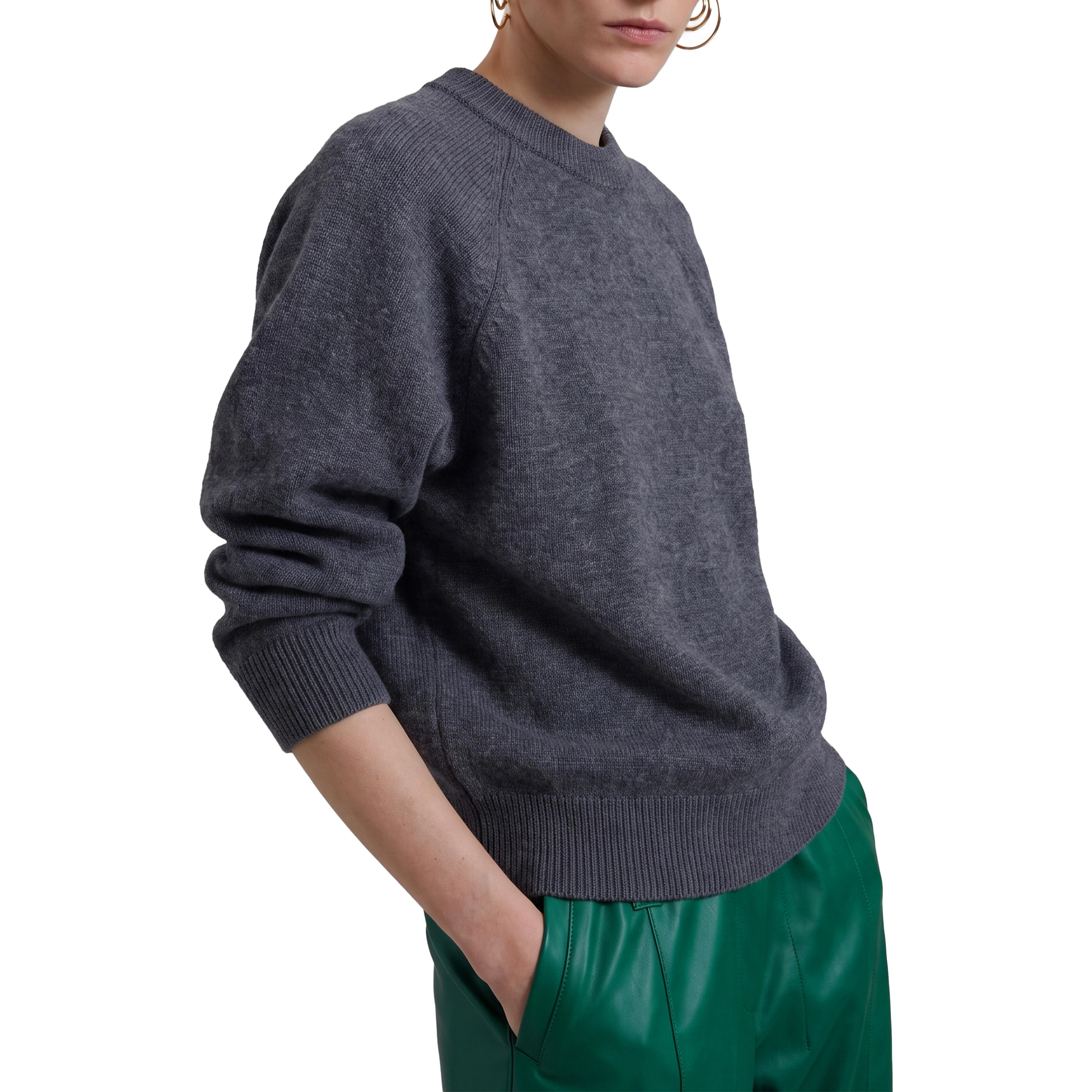 Dark grey Lina padded sweater