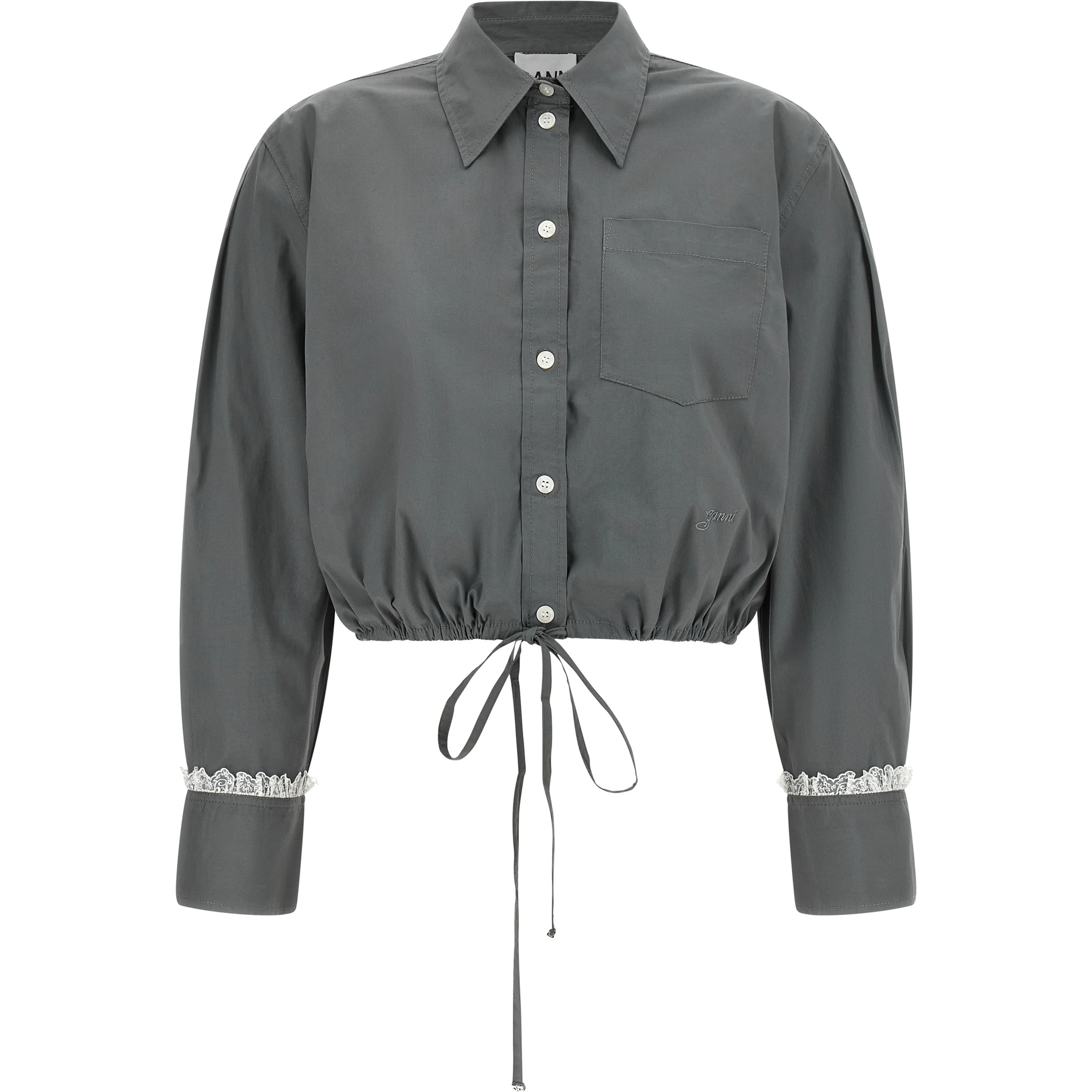 Gray Cotton Blouse