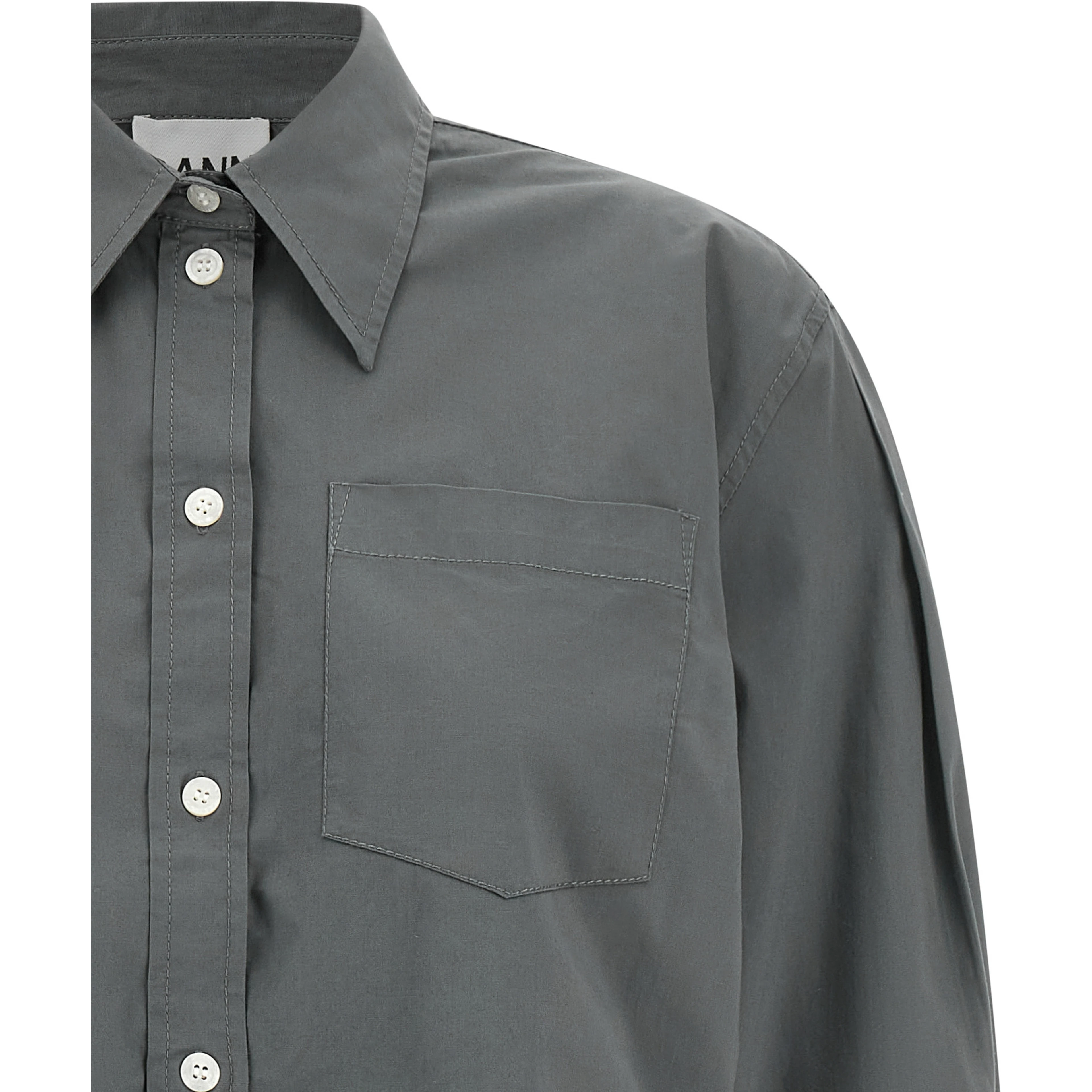 Gray Cotton Blouse