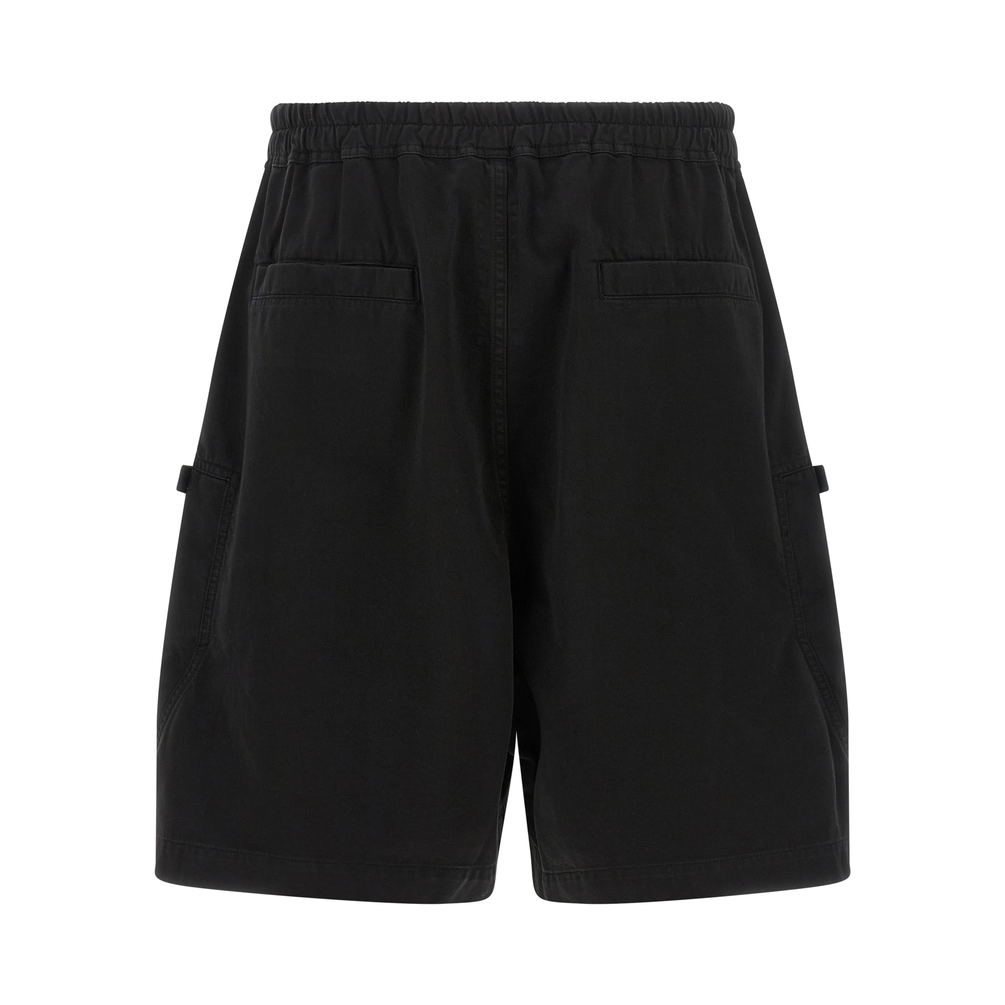 Black Cotton Bermuda Shorts