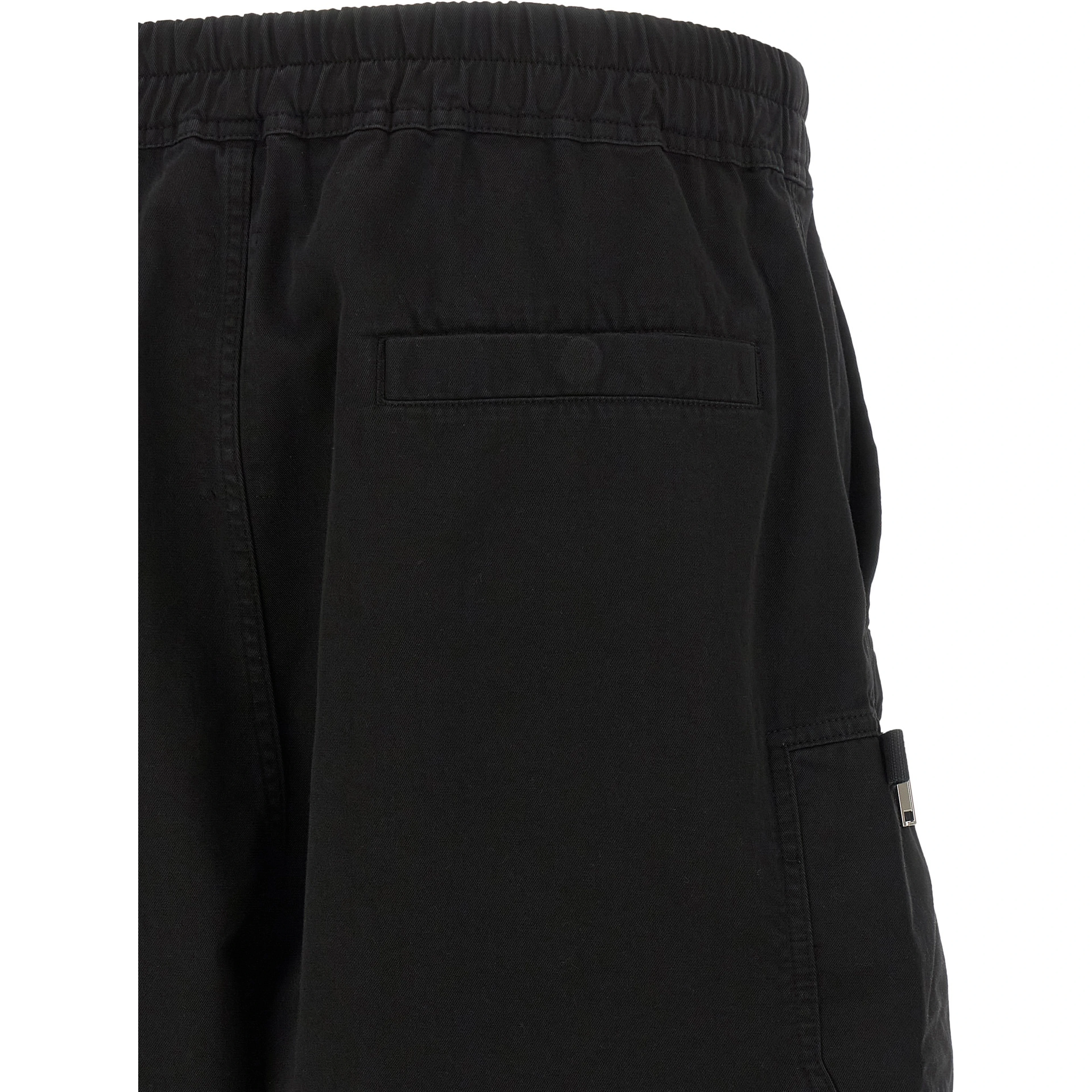Black Cotton Bermuda Shorts