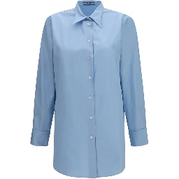 Blue Cotton Dress Shirt