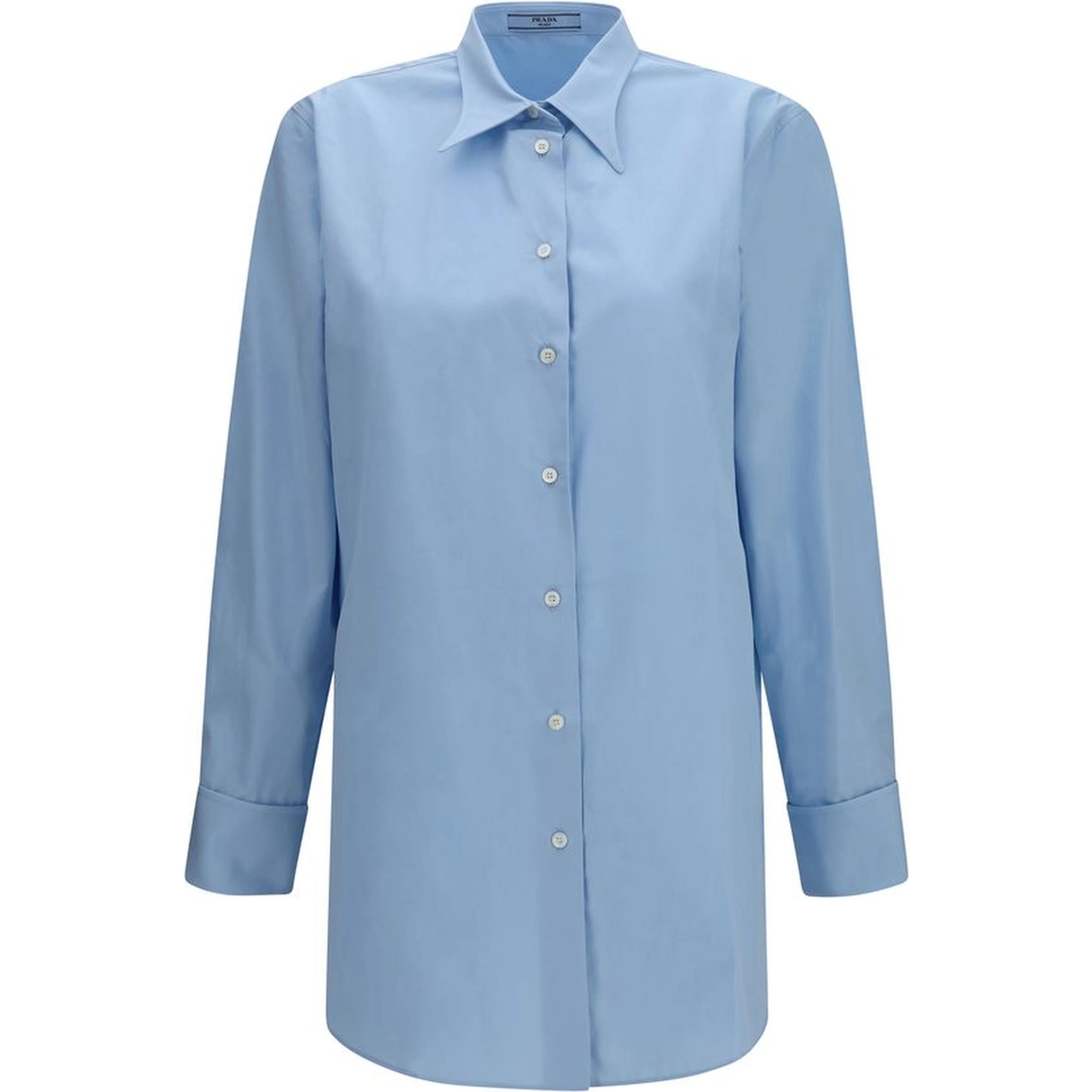 Blue Cotton Dress Shirt