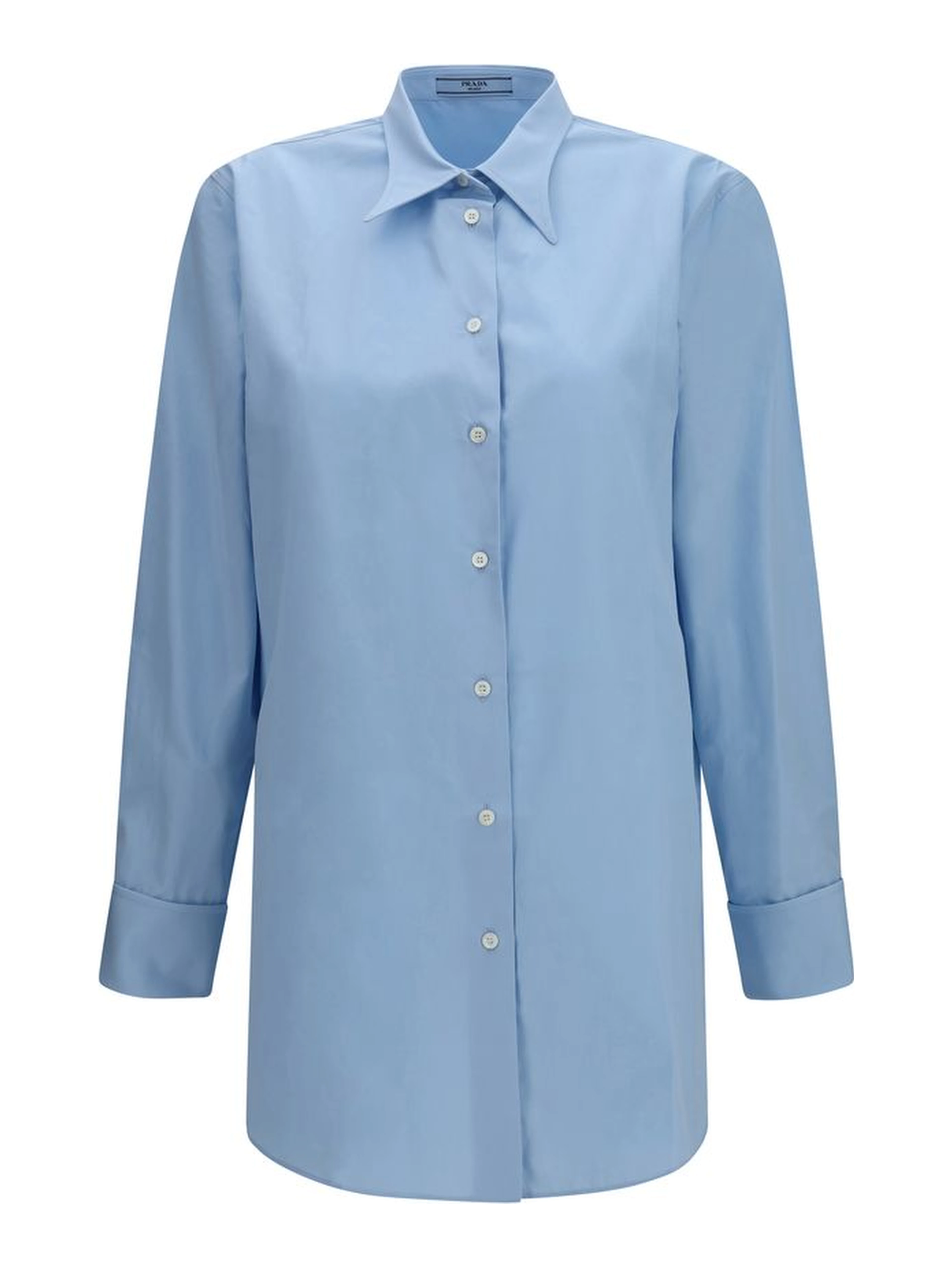Blue Cotton Dress Shirt
