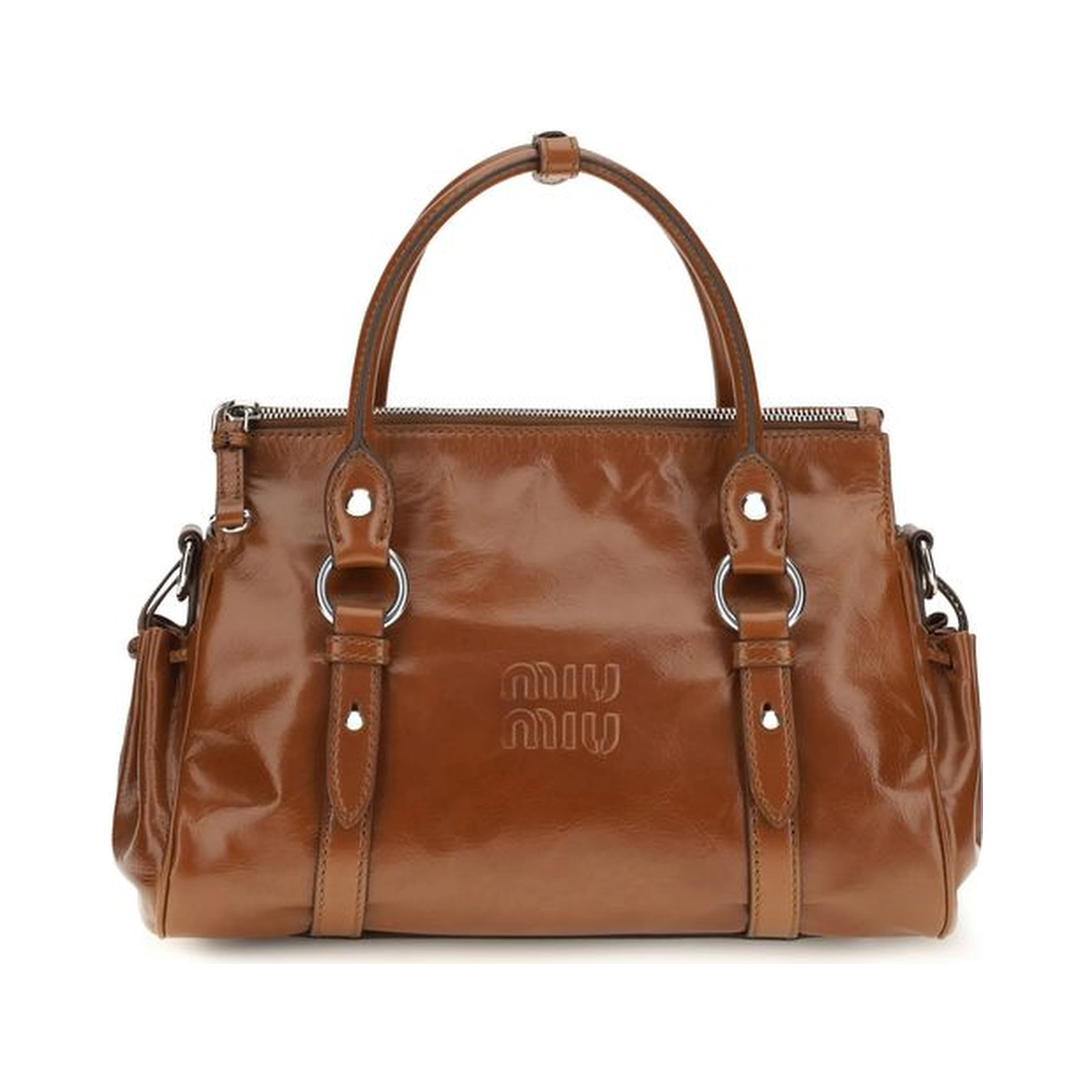 Brown Calf Leather Bos Taurus Handbag