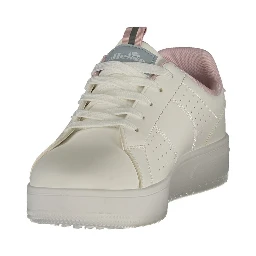 White Polyurethane Women's Sneaker