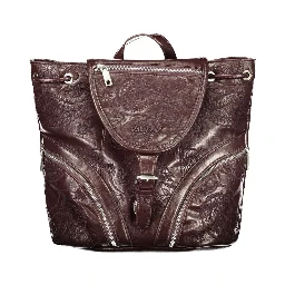 Brown Polyethylene Backpack