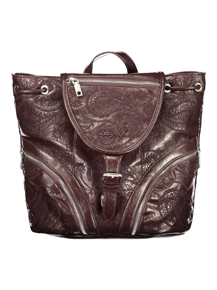Brown Polyethylene Backpack