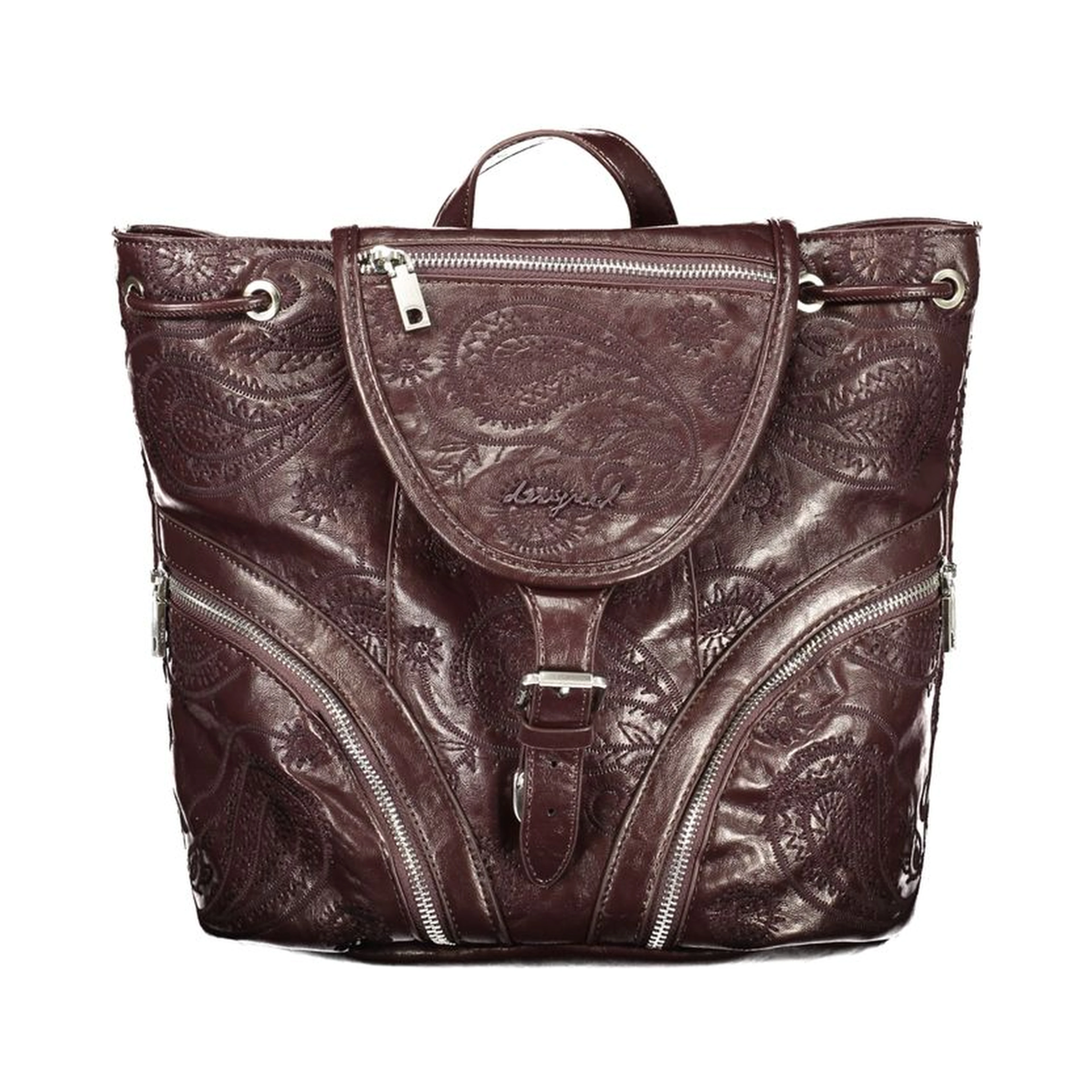 Brown Polyethylene Backpack