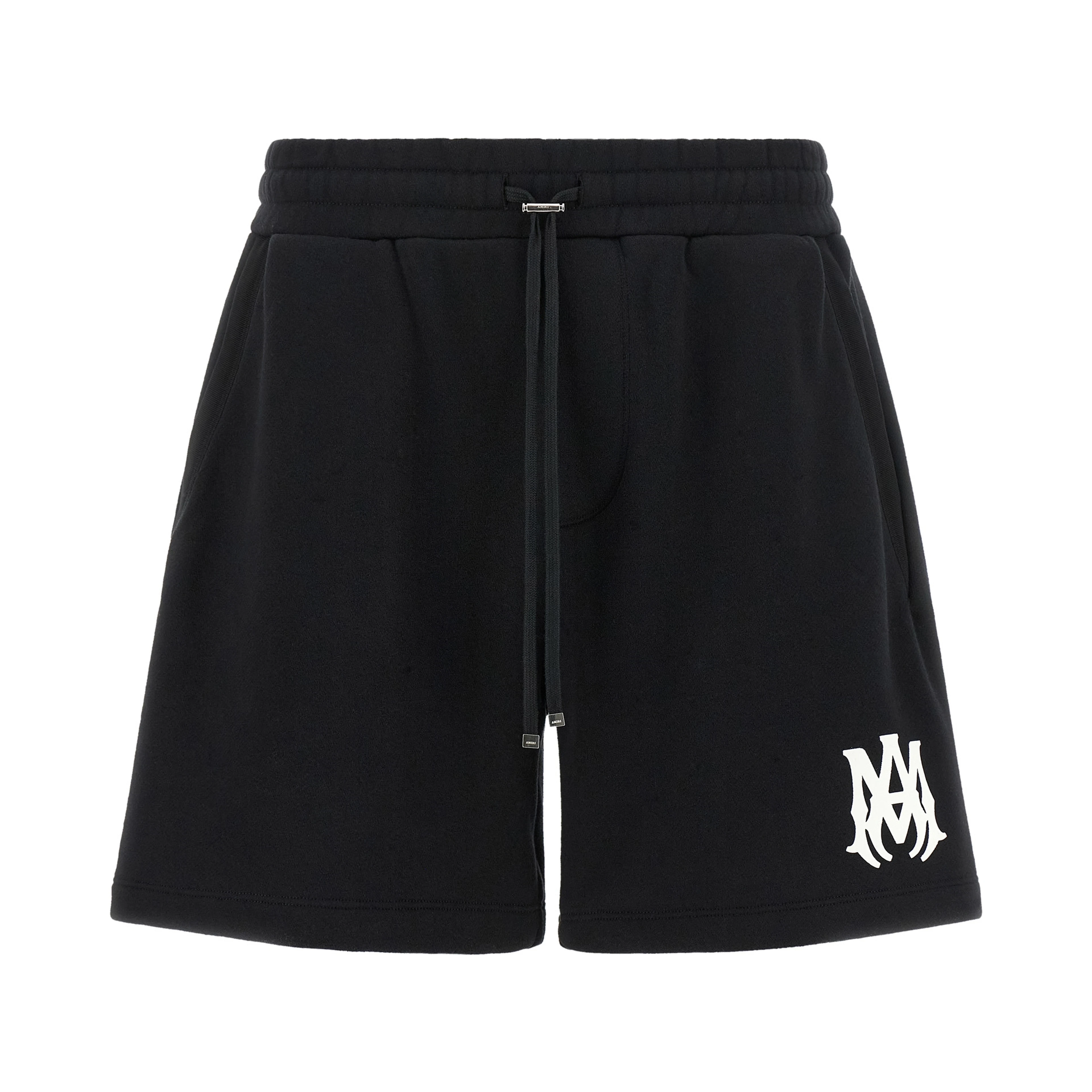 Black Cotton Bermuda Shorts
