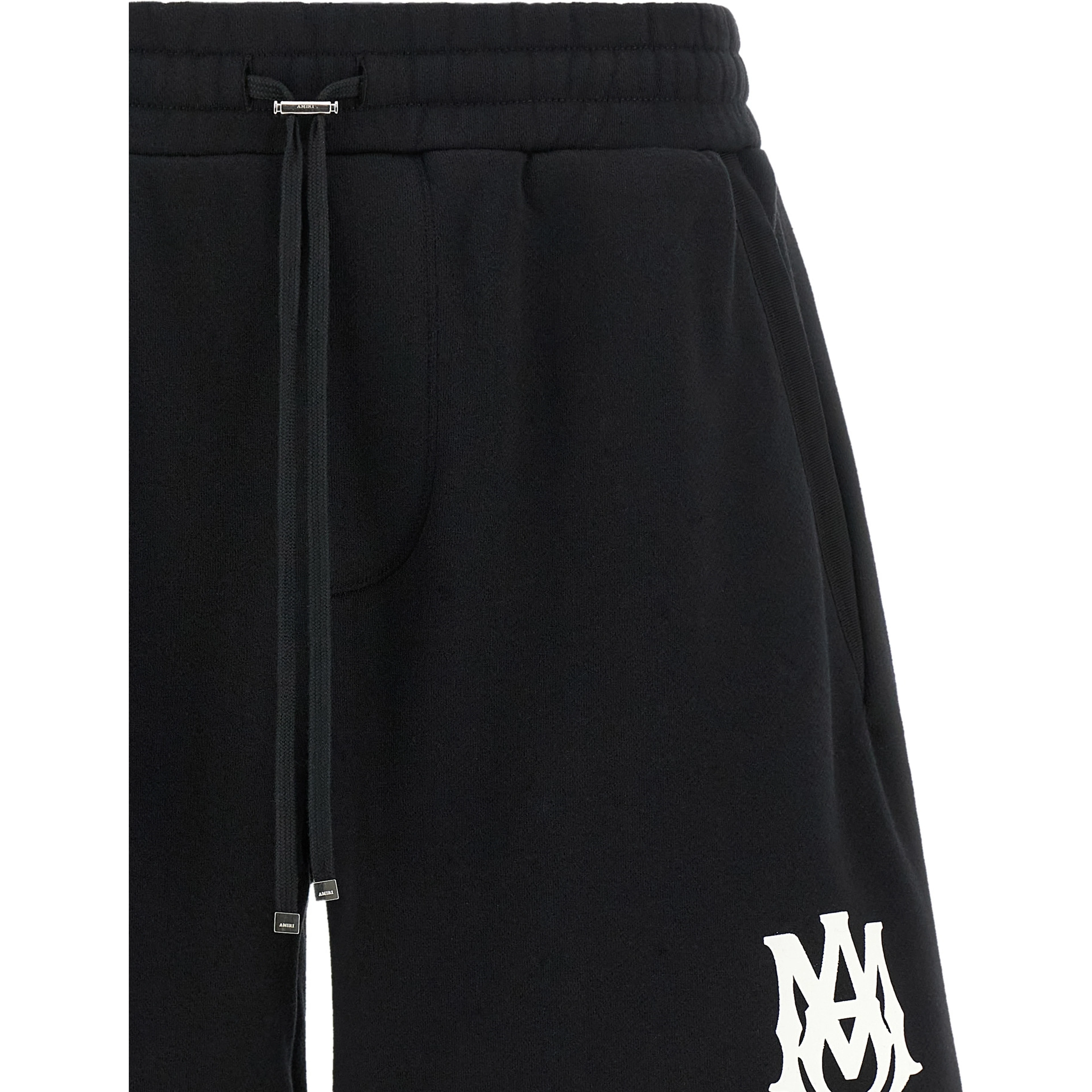 Black Cotton Bermuda Shorts