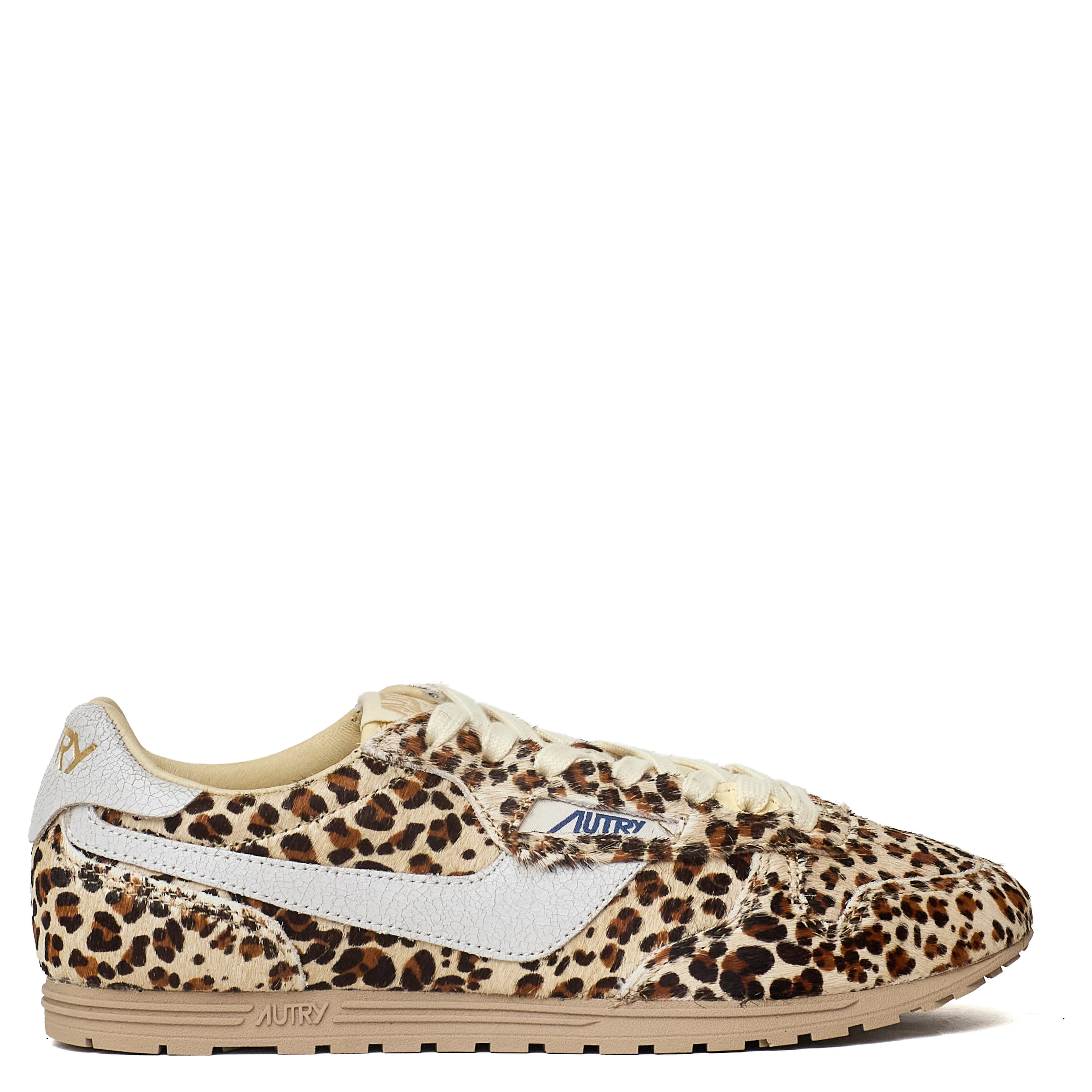Sneakers Windspin Low In Pony, Crac Leo, Bianco