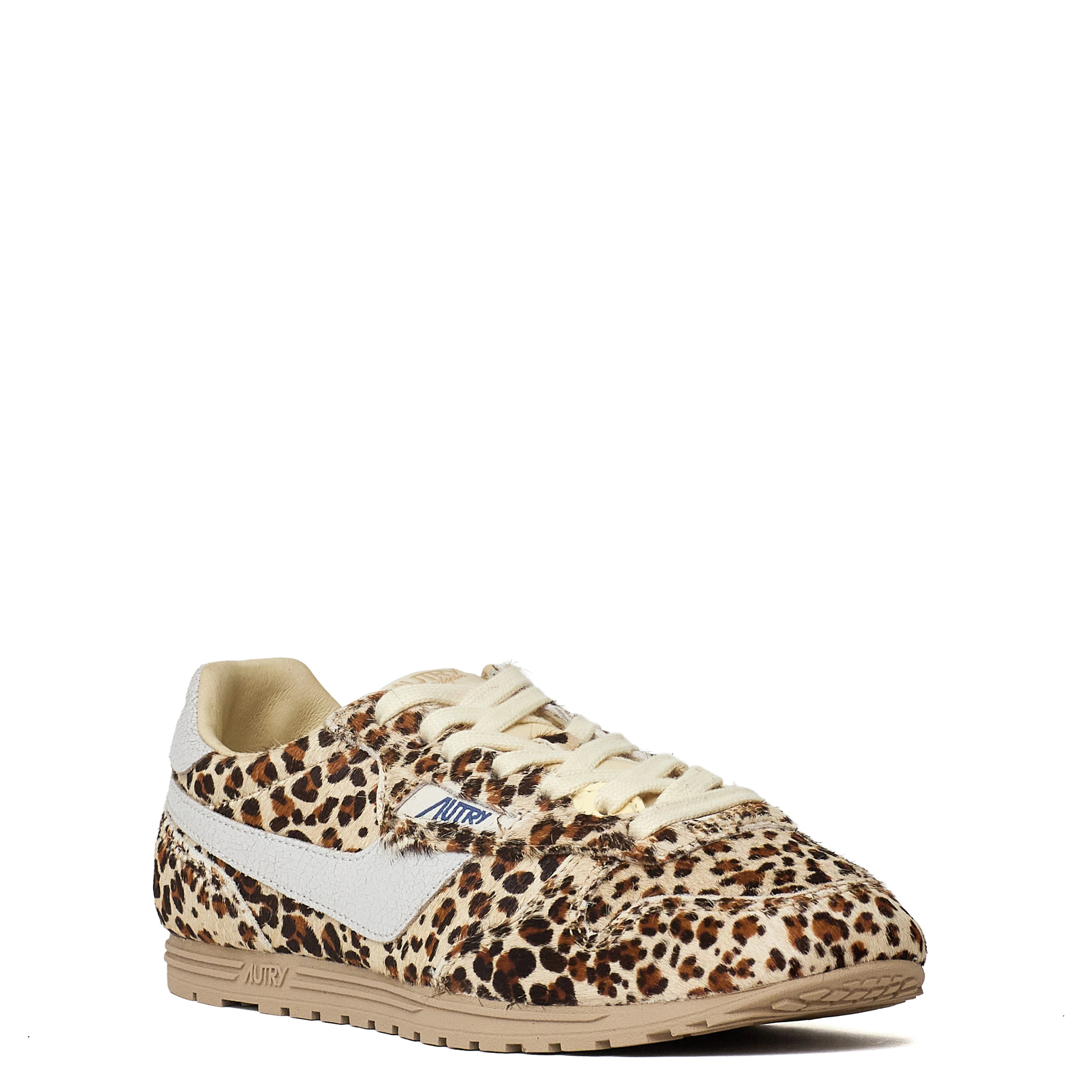 Sneakers Windspin Low In Pony, Crac Leo, Bianco