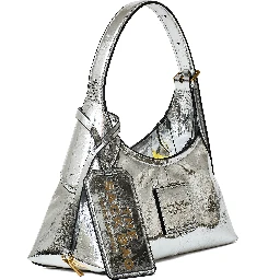 The Small Belted Sack Metallic Crinkle