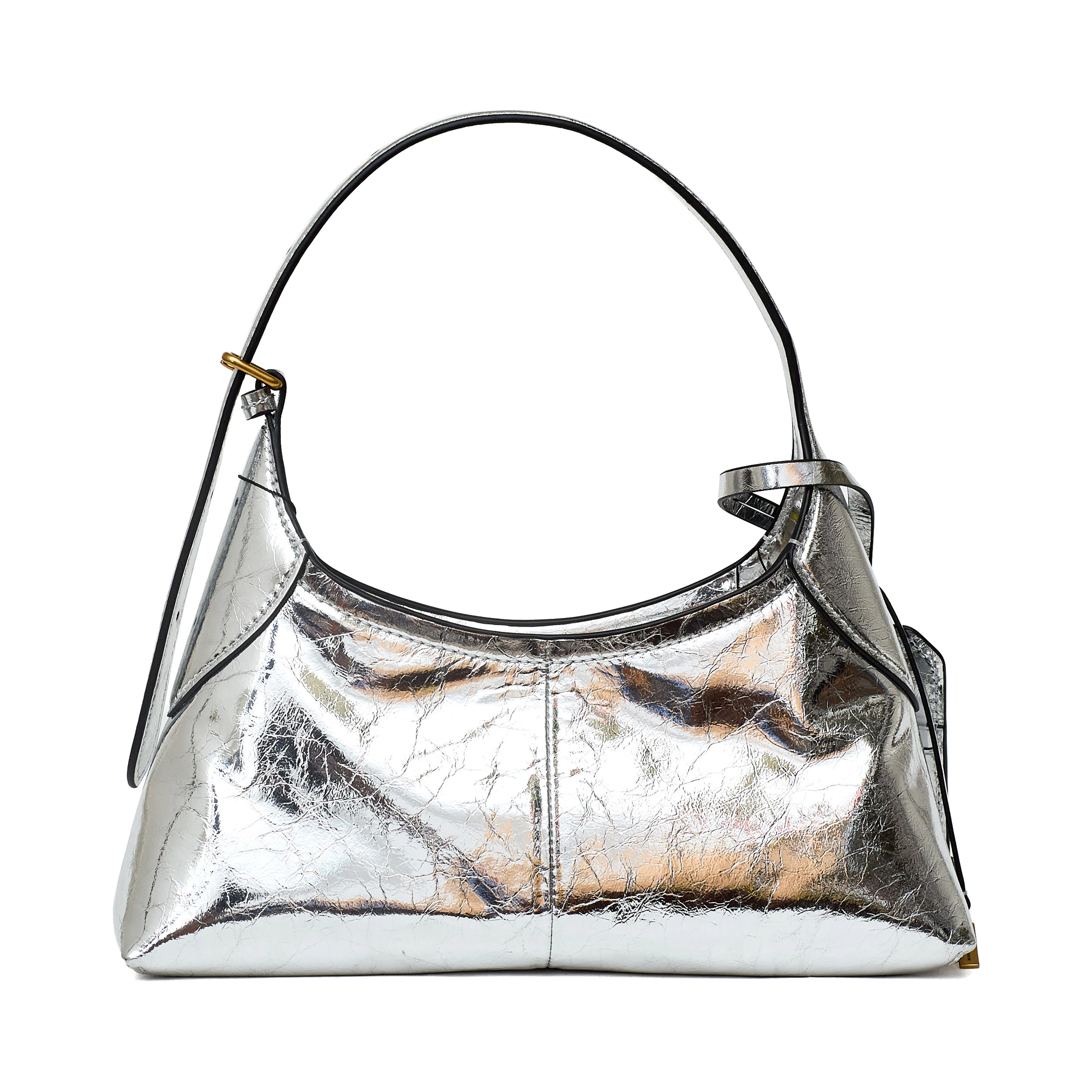The Small Belted Sack Metallic Crinkle