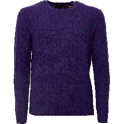 Cable-Knit Crewneck Pullover In Wool, Cashmere