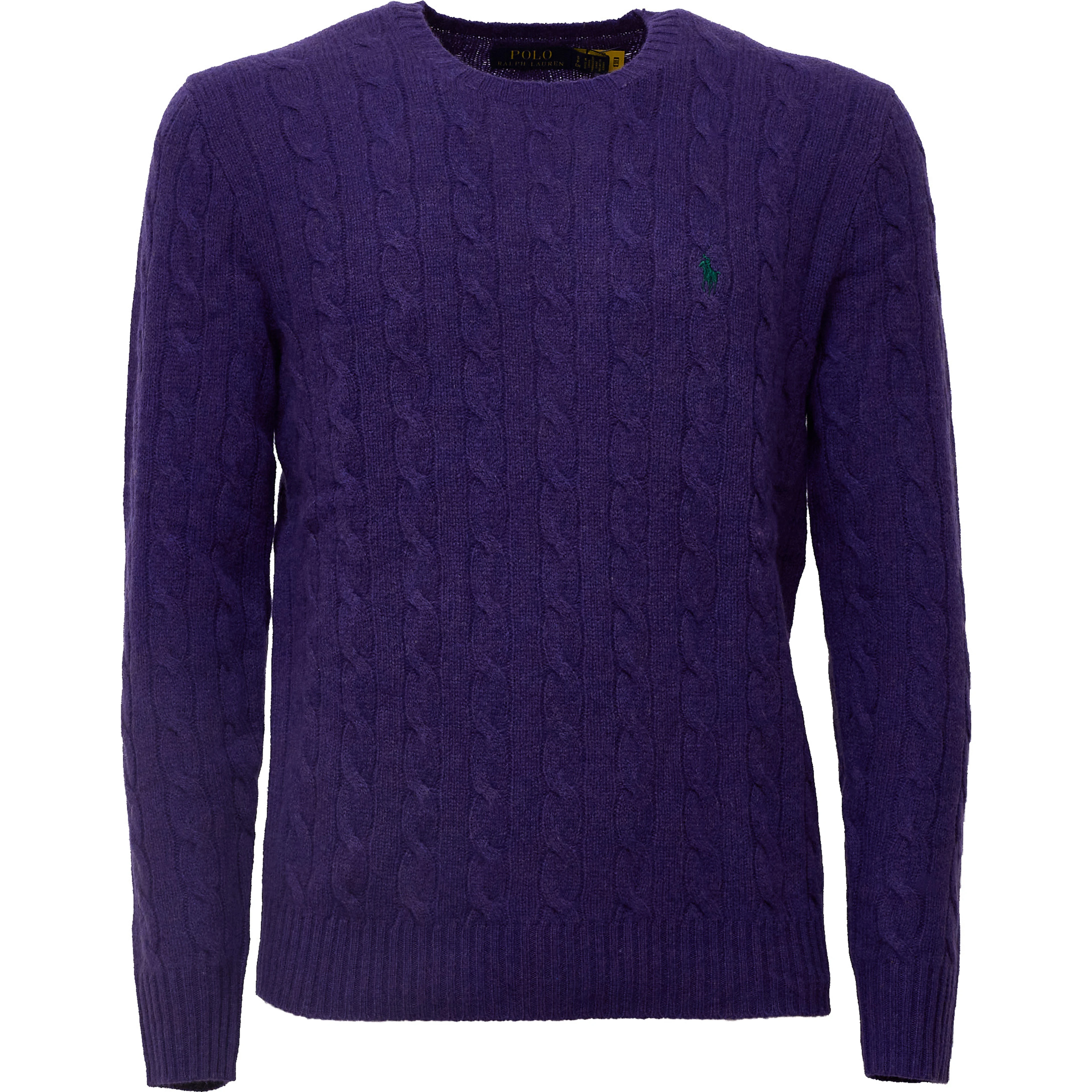 Cable-Knit Crewneck Pullover In Wool, Cashmere