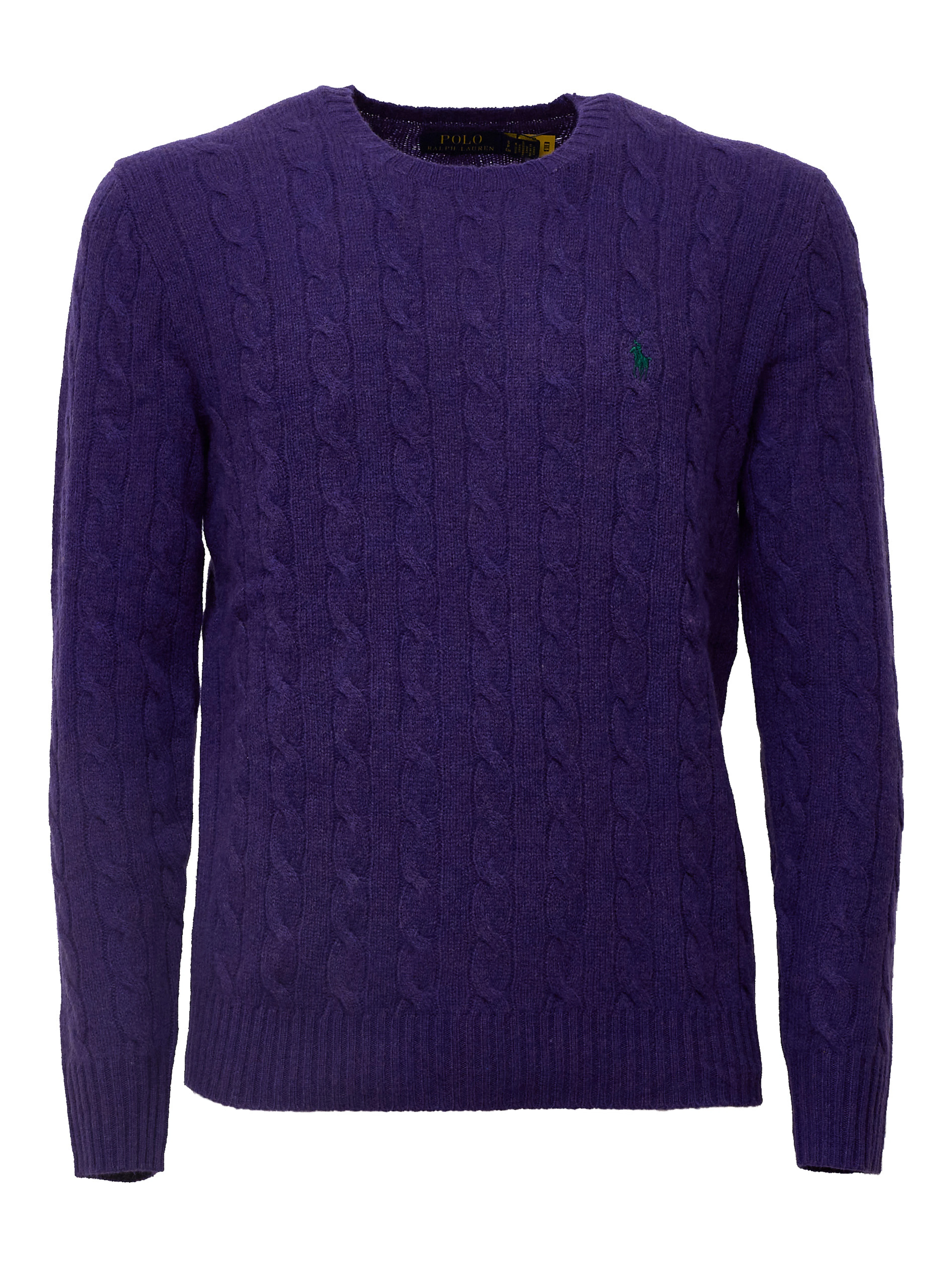 Cable-Knit Crewneck Pullover In Wool, Cashmere