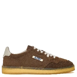 Sneakers Medalist Low In Pelle, Suede Crepe Sigaro, Feather