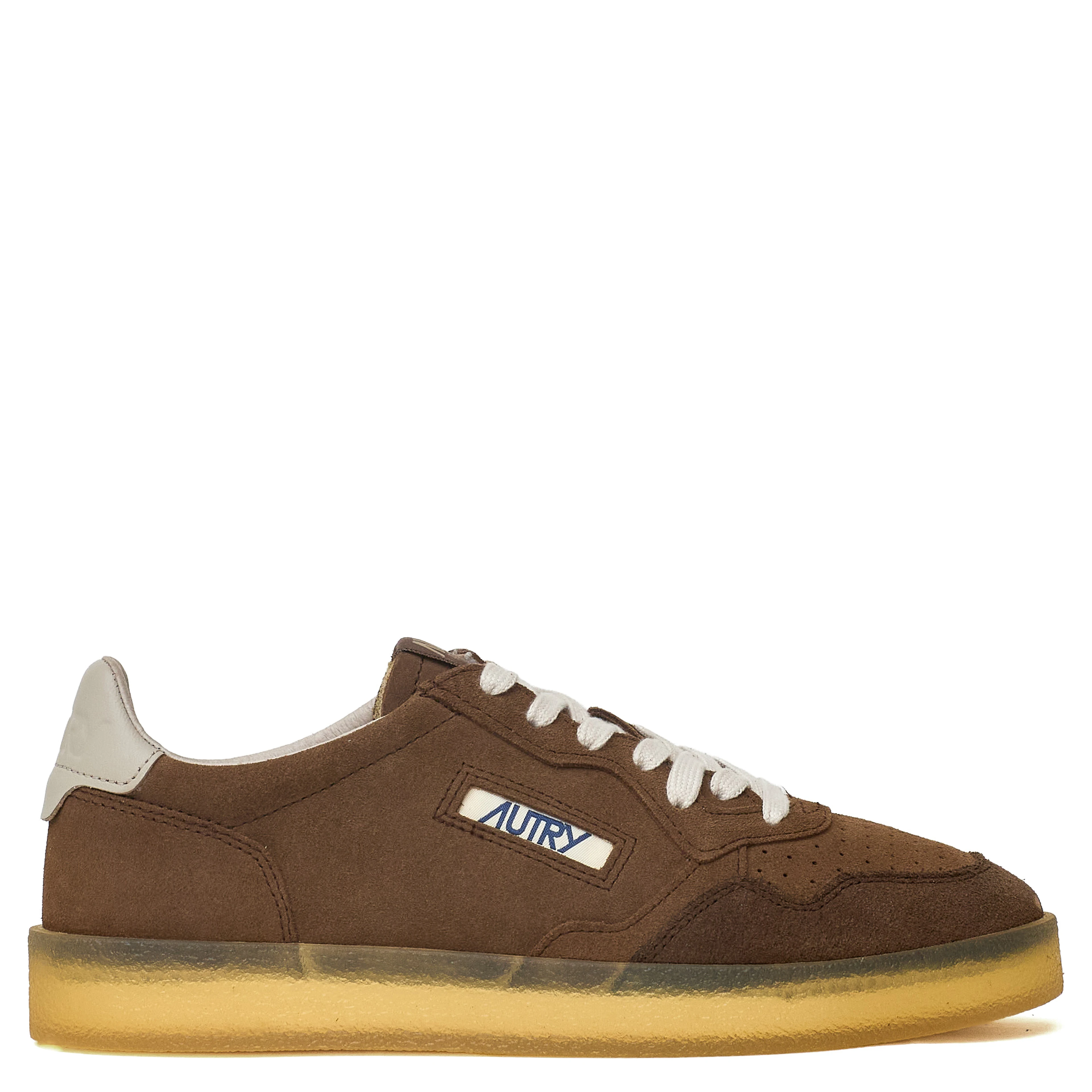 Sneakers Medalist Low In Pelle, Suede Crepe Sigaro, Feather