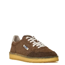 Sneakers Medalist Low In Pelle, Suede Crepe Sigaro, Feather