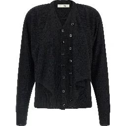 Black Wool Cardigan
